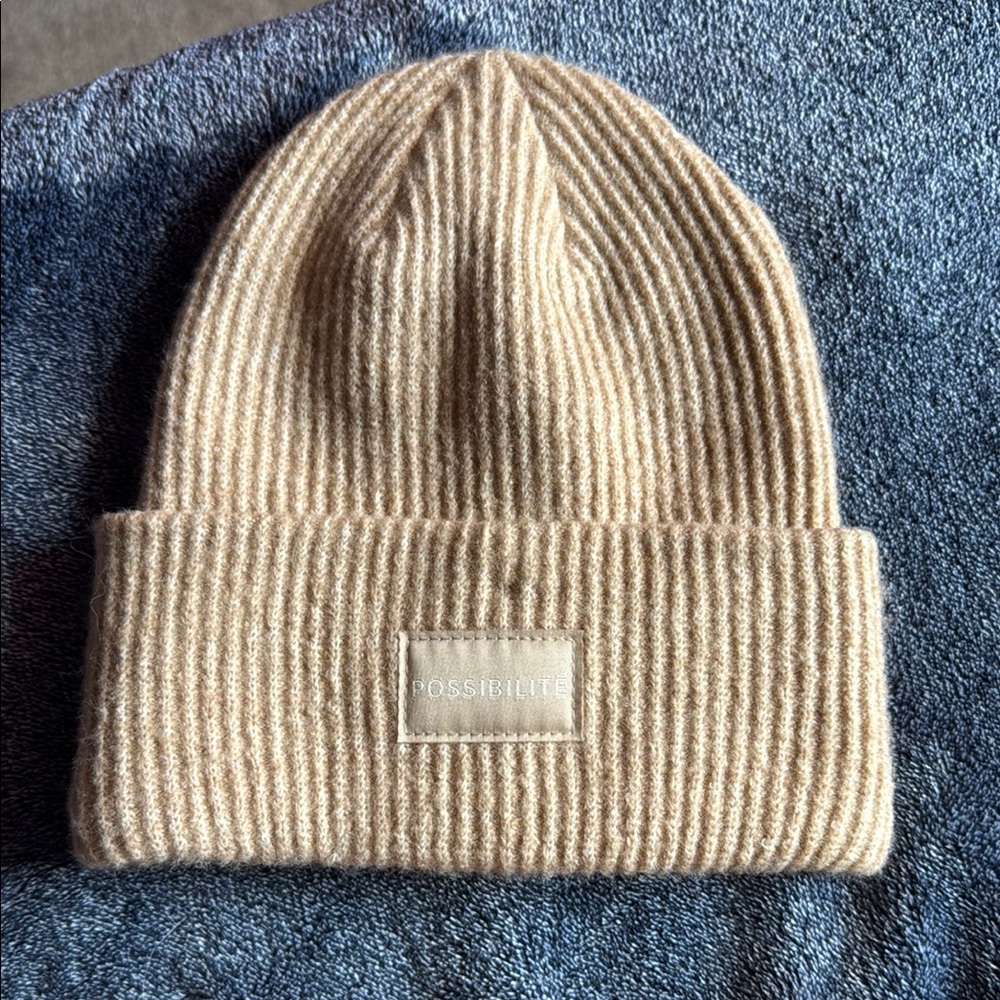 H&M Tan Ribbed Beanie